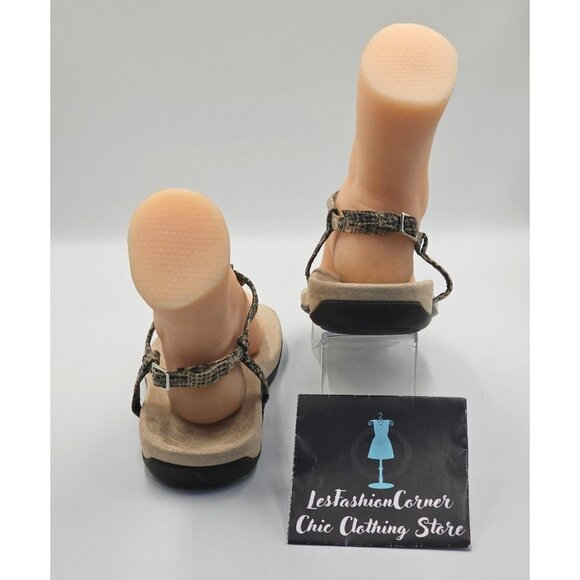 Vionic Women's Snake Print Lizbeth T-strap Orthotic Sandal Sz 11 2525 - Picture 6 of 16